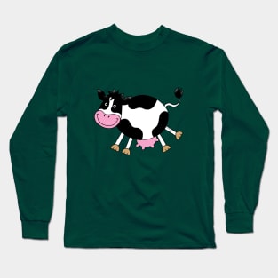 funny cow cartoon Long Sleeve T-Shirt